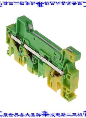 PSL 4/3A GNYE 端子块连接器3POS接地地面6.1mm绿色黄色10-21AWG