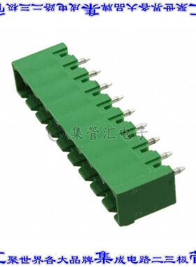 OQ0971500000G 端子块连接器9POS接头公引脚带罩5mm绿色垂直通孔