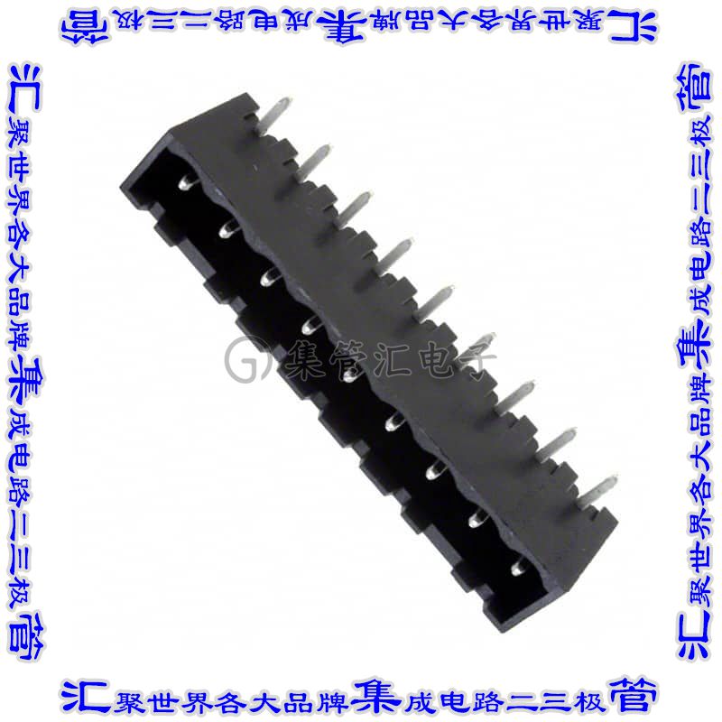 ELFH09210 端子块连接器9POS接头公引脚带罩5.08mm黑色90DEG通孔