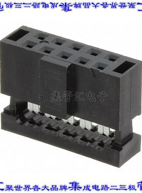 HCSD-05-01-N 矩形连接器10POS插口2排2.54mm母插口黑色IDC镀金自
