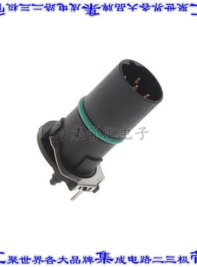 1552230 圆形连接器5POS插头公引脚焊接镀金通孔