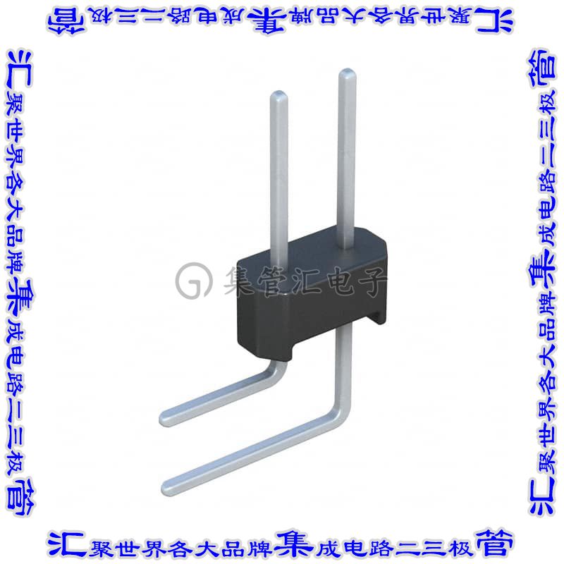 PREC001DBAN-M71RC 针座连接器2POS分离式2排公形插针通孔直角锡