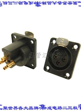 CP30080 圆形连接器3POS插座母插口焊杯镀金面板安装