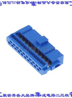 66900-320LF 矩形连接器20POS插座2排2.54mm母插口蓝色IDC镀金自