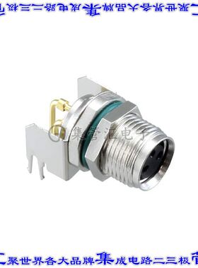 M8S-03PFFR-SF8001 圆形连接器3POS插座母插口焊接镀金面板安装通