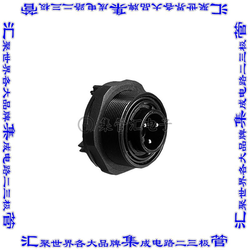 PX0709/S/04 圆形连接器4(电源)插座母插口螺钉镍面板安装