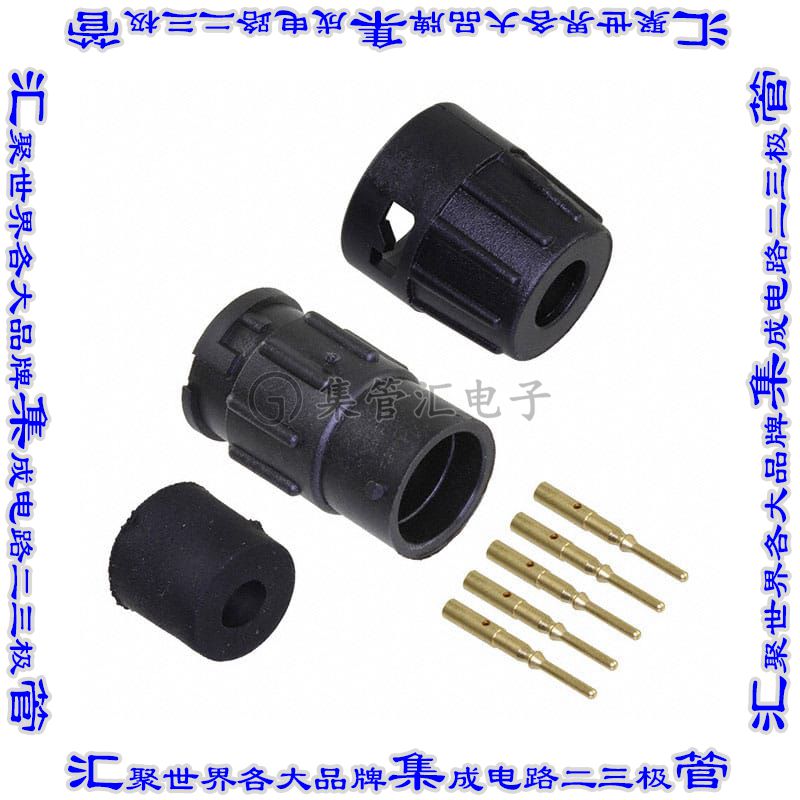 8380-5PG-315 圆形连接器5POS插座公形引脚压接镀金自由悬挂