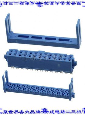 1-1658526-6 矩形连接器26POS插座2排2.54mm母插口蓝色IDC镀金自
