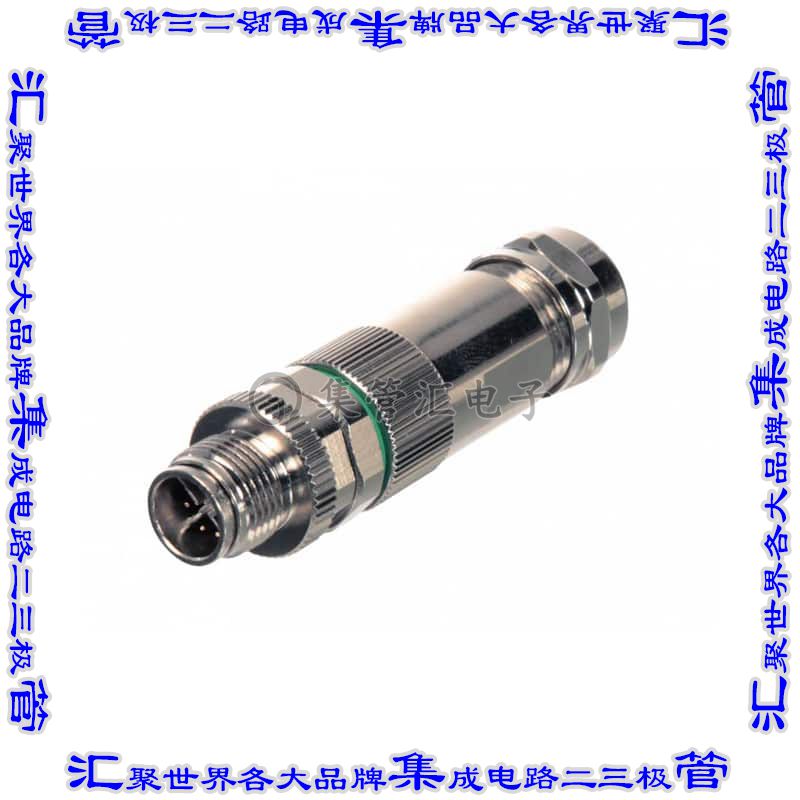 A-M12-05-MGMB-GHB1A 圆形连接器5POS插座公形引脚焊杯镀金自由悬