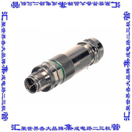 A-M12-05-MGMB-GHB1A 圆形连接器5POS插座公形引脚焊杯镀金自由悬