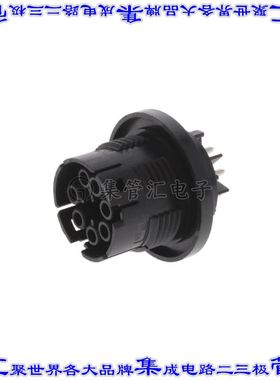 2307526-2 圆形连接器7(电源)插座母插口焊接锡面板安装通孔