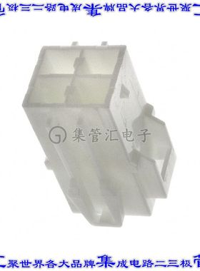 VLR-04V 矩形连接器外壳4POS插座2排6.2mm公形引脚白色自由悬挂