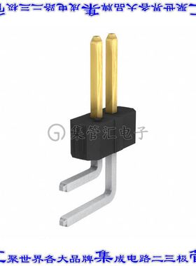 68405-102HLF 针座连接器2POS接头2排公形插针通孔直角镀金