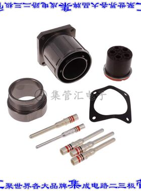 CL90558DT32413P 圆形连接器5POS插头公引脚压接镀金面板安装