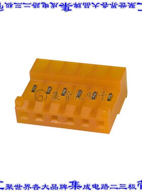 3-644878-6 矩形连接器6POS插座3.96mm母插口橙色IDC锡自由悬挂