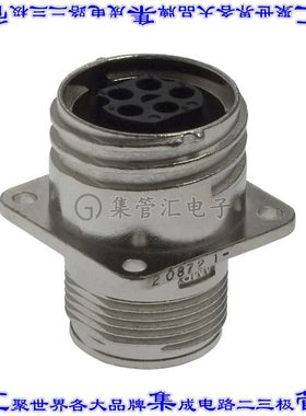 208721-1 圆形连接器5POS插座外壳用于母插口银色面板安装