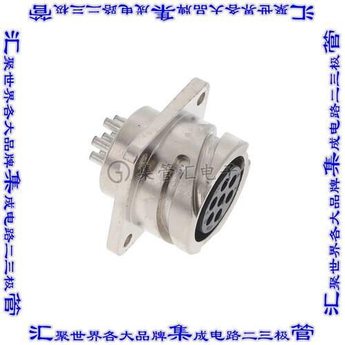 CA02COM-E16S-1S-B 圆形连接器7POS插座母插口焊杯银面板安装