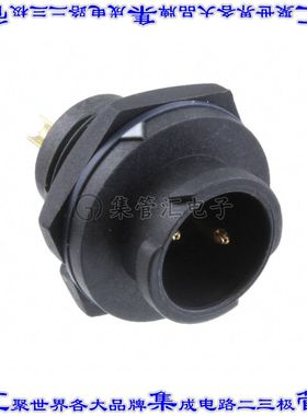 BB-02RMMS-QC8001 圆形连接器2(数据)插座公形引脚焊杯镀金面板安