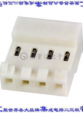 3-643820-4 矩形连接器4POS插座3.96mm母插口白色IDC锡自由悬挂