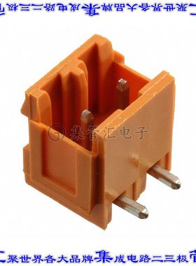 1241060000 端子块连接器2POS接头公引脚带罩5.08mm橙色90DEG通孔