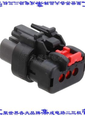 776523-2 矩形连接器外壳3POS插头4.5mm母形插口黑色自由悬挂