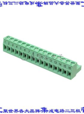1857391 端子块连接器16POS插头母插口5.08mm绿色自由悬挂