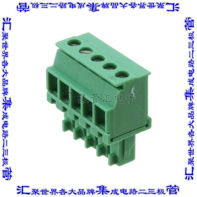1827156 端子块连接器5POS插头母插口3.81mm绿色自由悬挂