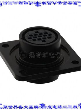 JN2AW15PL1 圆形连接器15POS插座外壳用于公插针黑色面板安装