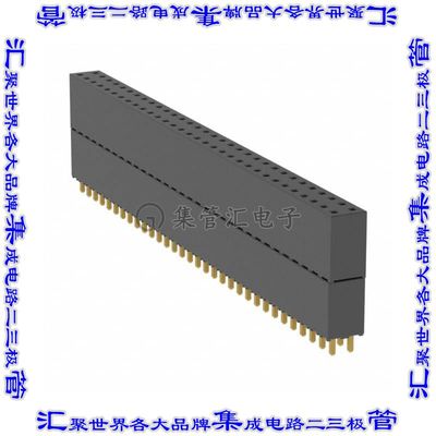ESQ-132-33-G-D 针座连接器64POS插座2排2.54mm叉状通孔直针镀金