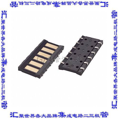 70ADJ-6-FL0G 弹簧式连接器6POS压缩触点母型4mm表面贴装镀金