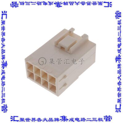 1971600-1 矩形连接器外壳8POS插座2排3.96mm公形引脚天然色自由