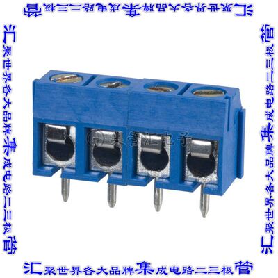 OSTTC042162 线对板连接器4POS接线端子5.08mm通孔水平带板