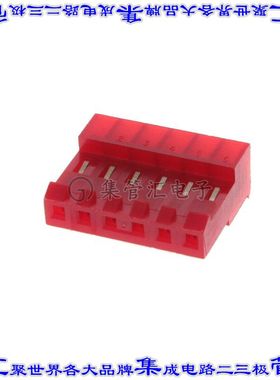 3-641219-6 矩形连接器6POS插座3.96mm母插口红色IDC镀金自由悬挂