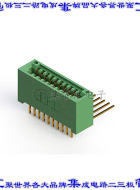 345-020-558-201 卡边缘连接器20POS母头2排2.54mm绿色镀金