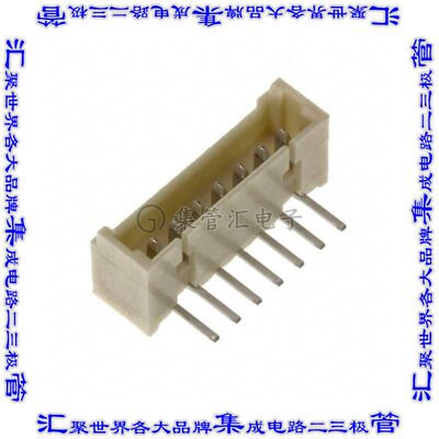 1734829-7 针座连接器7POS接头1.25mm公形插针通孔直角锡