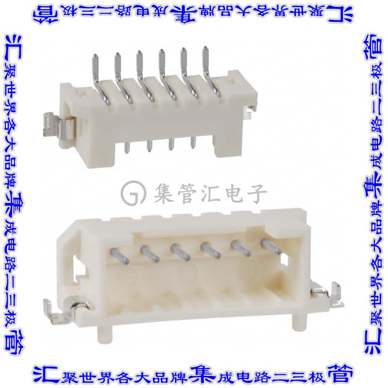 DF3E-6P-2H(24) 针座连接器6POS接头2mm公形插针表贴SMD锡