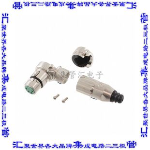 R4FZ 圆形连接器4POS插头母插口焊杯银自由悬挂直角