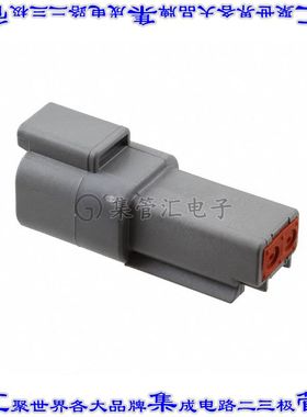DT04-2P 矩形连接器外壳2POS插座公形引脚灰色自由悬挂