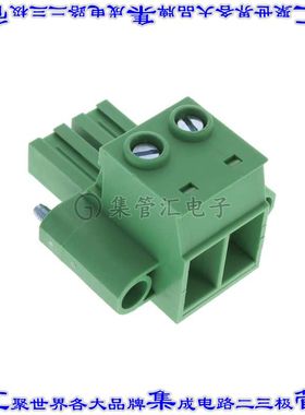 EV0261510000G 端子块连接器2POS插头母插口10.16mm绿色自由悬挂