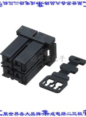 2-2303376-1 矩形连接器外壳4POS插座2排5.08mm母形插口黑色自由