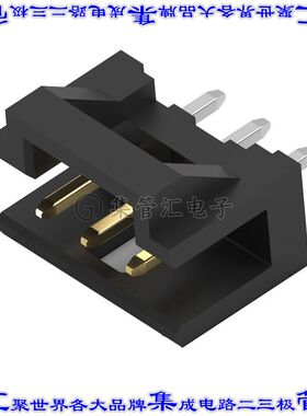 2823402-3 针座连接器3POS接头2mm公形插针通孔直针镀金