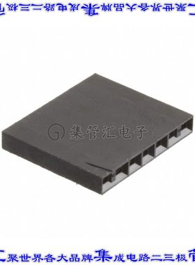 104503-6 矩形连接器外壳7POS插头2.54mm公形引脚黑色自由悬挂