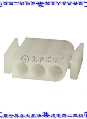 1-350346-0 矩形连接器外壳3POS插头6.1mm母形插口天然色面板安装