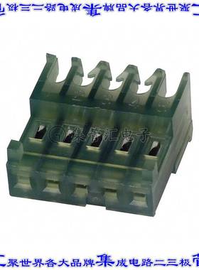 3-644565-5 矩形连接器5POS插座2.54mm母插口绿色IDC锡自由悬挂直