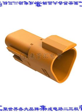 AT04-3P-ORG 矩形连接器外壳3POS插座2排公形引脚橙色自由悬挂