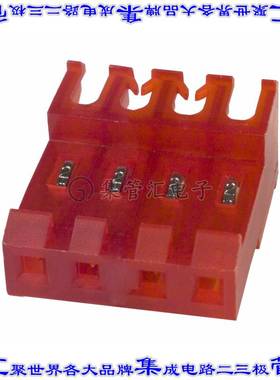 3-640601-4 矩形连接器4POS插座3.96mm母插口红色IDC锡自由悬挂