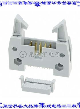 AWH 10G-0232-IDC 矩形连接器10POS接头2排2.54mm公引脚灰色IDC镀