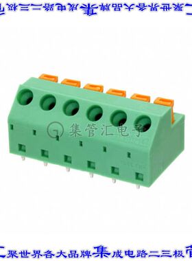 1791884 线对板连接器6POS接线端子5.08mm通孔45角度带板