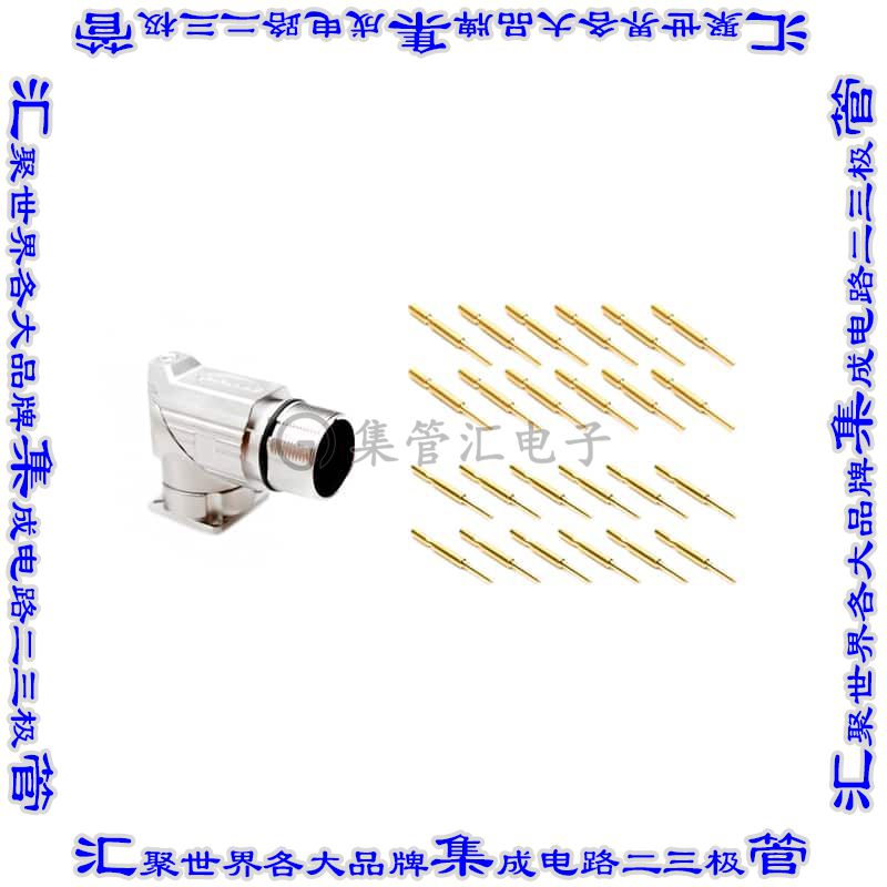 MA7RAE1201-KIT 圆形连接器12POS插座公形引脚压接镀金面板安装直