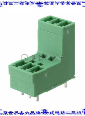1830415 端子块连接器6POS接头公引脚带罩2排3.81mm绿色垂直通孔